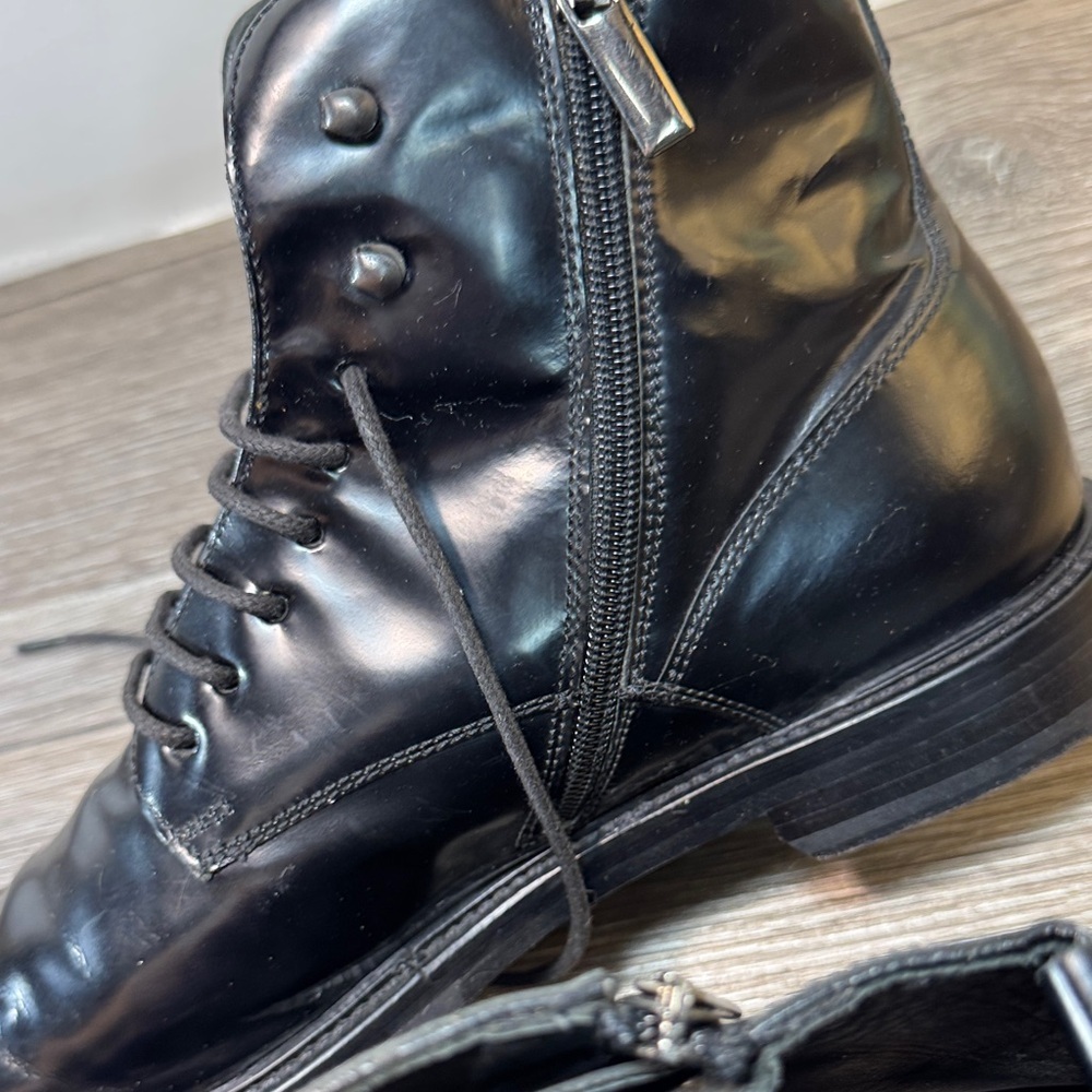 Giotto Firenze Men's Black Leather Boots size 41 (s270) - Picture 4 of 9